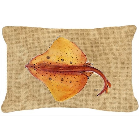 Carolines Treasures Carolines Treasures 8815PW1216 12 x 16 In. Blonde Ray Stingray Indoor & Outdoor Fabric Decorative Pillow 8815PW1216